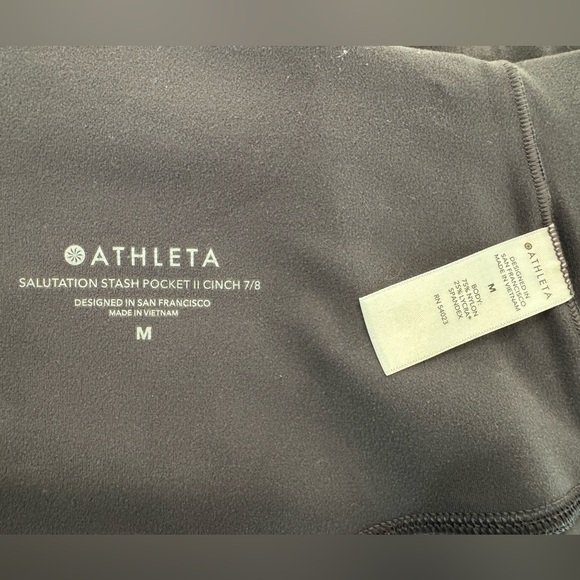 Athleta SALUTATION STASH POCKET II CINCH 7/8 Leggings Women’s Size M Purple - Picture 3 of 14